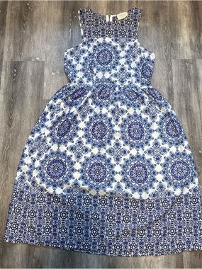 Anthropologie Everly Brand Women’s Blue Print Zip Up Dress Size Small S $185